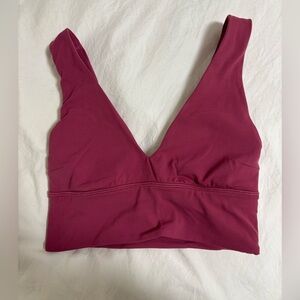 Lululemon Align V-Neck Sports Bra Washed Mauve Size 2